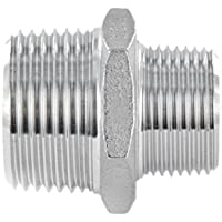 Los mejores  - Conector con boquilla doble con racor de rosca macho de acero inoxidable